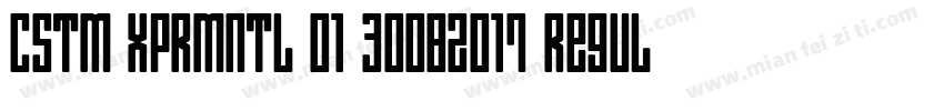 CSTM XPRMNTL 01 30082017 Regular字体转换